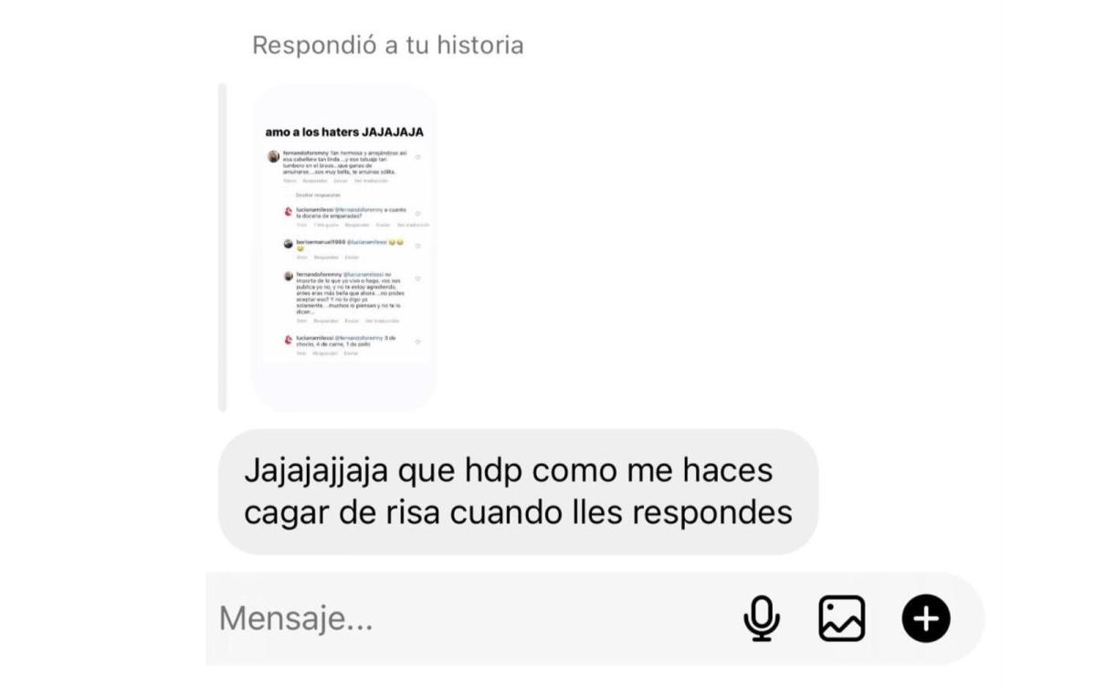 Luciana Milessi le cierra la boca a sus "haters" con algo de humor