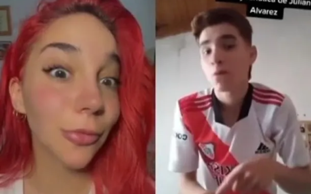 ¿Lo va a cambiar? Luciana Milessi encontró al doble de Julián Álvarez en TikTok