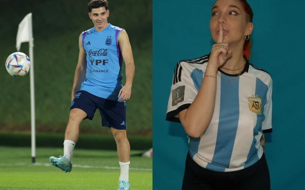 Luciana Milessi es vista como el amuleto de la suerte del futbolista Julián Álvarez en la Selección