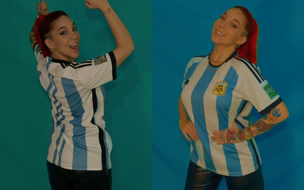 Luciana Milessi busca darle suerte a Julián Álvarez en la Selección Argentina como ya hizo con River